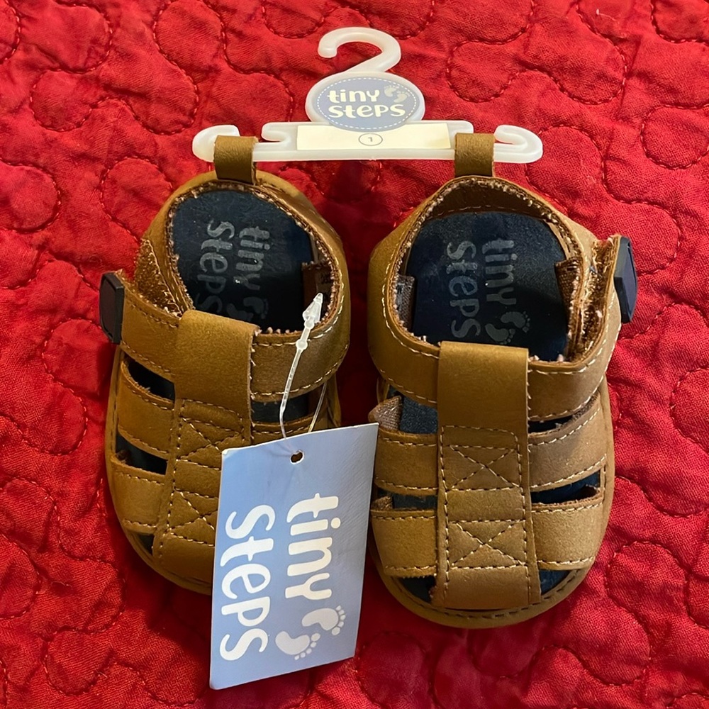 Size 1 Tiny Steps Infant tan sandals